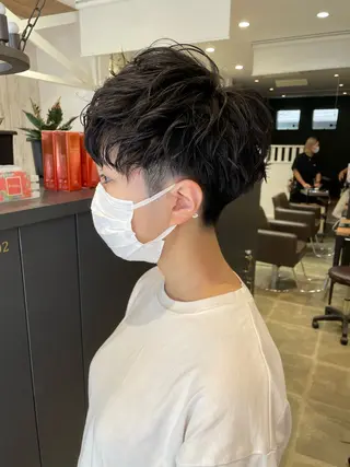 パーマ メンズ 細沼 葵のヘアスタイル