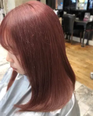 セミロング カラー 新宿/透明感カラー/ 髪質改善/早野大空のヘアスタイル