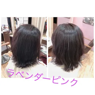 ミディアム カラー 【寺田町】ソリハシ アキラのヘアスタイル