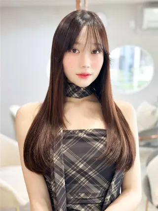 ロング 韓国アイドルヘア🤍 nanako🦋のヘアスタイル