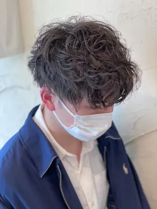ショート パーマ メンズ メンズ特化/パーマ指 名No.1/百瀬太郎のヘアスタイル
