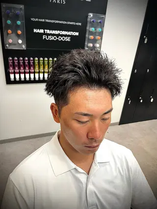 ショート パーマ ヘアアレンジ メンズ men'slapis YUTOのヘアスタイル