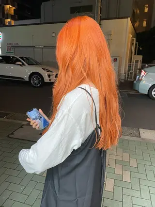 ロング カラー カットモデル/ ハイトーン/ゆうあのヘアスタイル