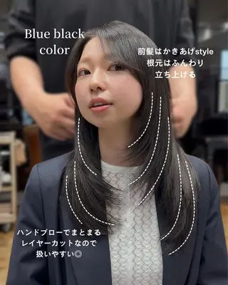 ロング カラー レイヤー/艶カラー 韓国/石戸谷海斗のヘアスタイル