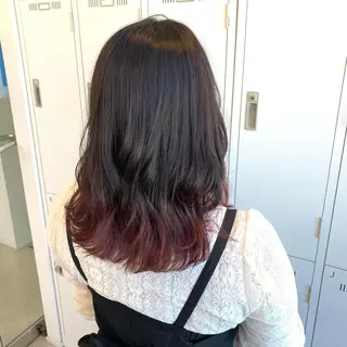 セミロング カラー YUNA ユウナのヘアスタイル