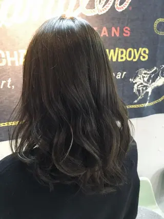 セミロング カラー パーマ 代表 中島貴志のヘアスタイル