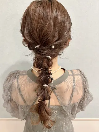 ロング ヘアアレンジ セットサロン      ラフテル所属・大阪/ヘアアレンジ /似合わせset💐のヘアスタイル