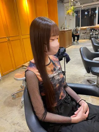 ロング カラー RIN／韓国ヘア レイヤーカットのヘアスタイル