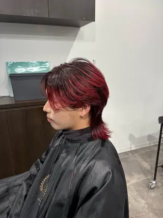 ショート パーマ メンズ 韓国ヘア暗髪 ダブルカラーメンズ可のヘアスタイル