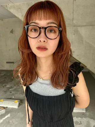 ミディアム カラー yuuka/ボブ/ダ ブルカラー/髪質改善のヘアスタイル