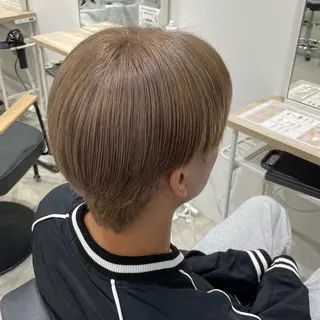 ショート カラー メンズ ななみ《ちゅるん カラー/まつパ》のヘアスタイル