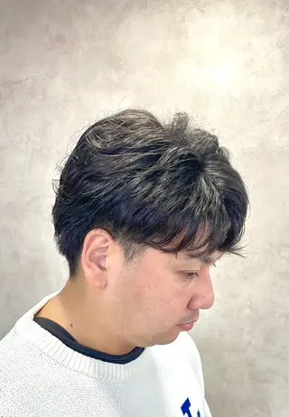 ショート パーマ メンズ 清潔感×束感ヘア🔥 メンズ専門篠原のヘアスタイル