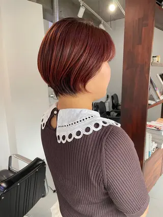 ショート カラー silo所属・silo MOKA 顔周りカット🦦のヘアスタイル