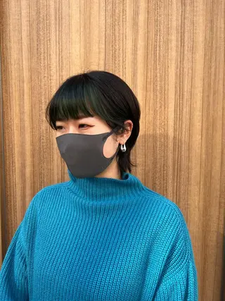 ショート カラー ボブ/インナーカラー ショート/佐野祥子のヘアスタイル