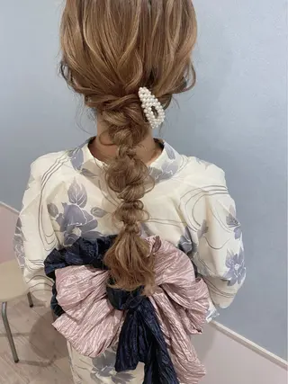 ロング ヘアアレンジ セットサロン      ラフテル所属・大阪/ヘアアレンジ /似合わせset💐のヘアスタイル