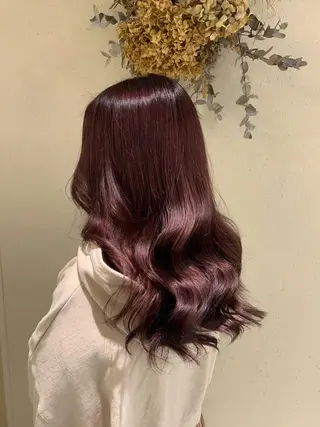 ロング カラー Blue 髪質改善 💎松藤 莉奈のヘアスタイル