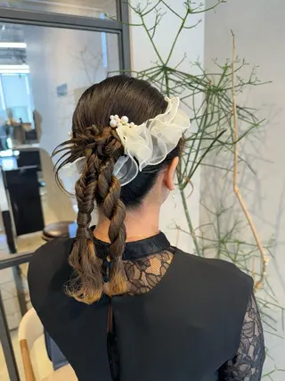 ヘアアレンジ 透明感カラー✨艶髪 制作🌱山根あゆみのヘアスタイル