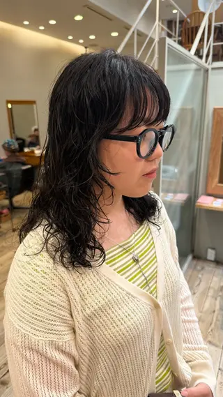 セミロング パーマ 原宿/パーマ 🧺ユウマのヘアスタイル