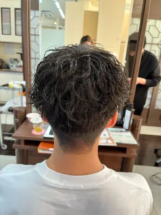 ショート パーマ メンズ AROH men's cut&men's perm 船橋店所属・🧊メンズ特化🧊 高木航希のヘアスタイル