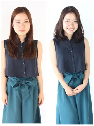 ミディアム 河野 薫のヘアスタイル