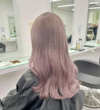 ロング カラー ヘアアレンジ ハイトーン艶カラー 🤍ゆうひのヘアスタイル