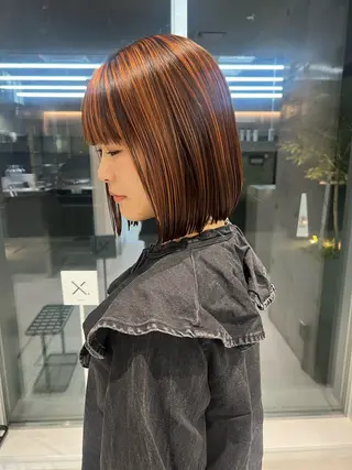 ショート カラー 吉沢遣人/レイヤー 艶カラー/パーマのヘアスタイル