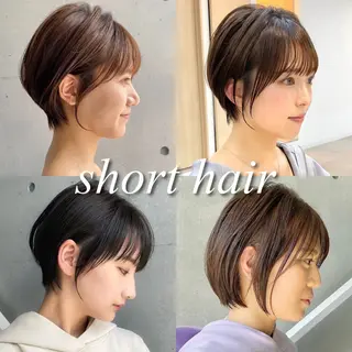 ショート カラー 【ショート/ハイライ ト/白髪ぼかし】松本のヘアスタイル
