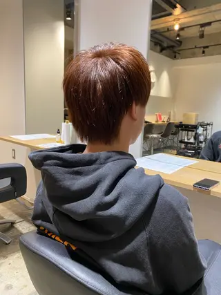 ミディアム カラー メンズ 🤎カット/ブリーチ /縮毛矯正/大宮🤎のヘアスタイル