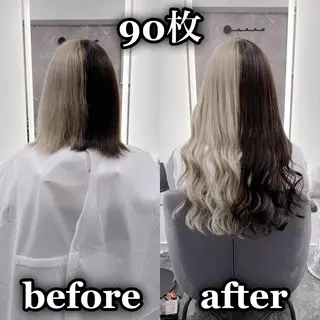 ロング KOSEI シールエクステのヘアスタイル