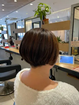 ショート カラー パーマ 渡部雄大 ショート／縮毛矯正のヘアスタイル