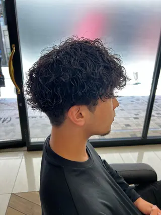 ショート パーマ メンズ 🪐メンズ特化 ヤマクラ　タイキのヘアスタイル