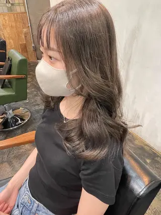 セミロング 韓国 / 中国ヘア 🦋Noniのヘアスタイル