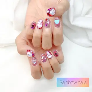 ネイル Rainbow nailsくろちゃんのネイルデザイン