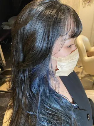 セミロング 髪質改善/マツパ 垢抜け透明カラー衣笠のヘアスタイル