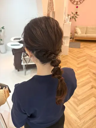 ヘアアレンジ ⋆˚ʚɞ0円パーマ モデル/佐藤菜々美のヘアスタイル