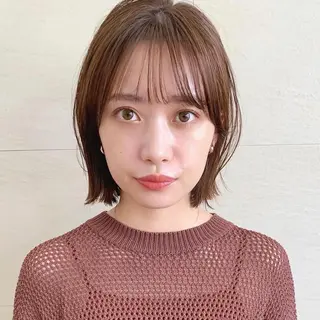 セミロング カラー 🌱小顔ヘア/ボブ ミディアム/双葉🌱のヘアスタイル