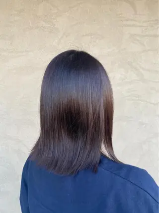 ミディアム カラー レイヤー/蟹江/ くすみカラー/川口のヘアスタイル