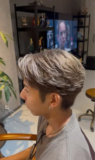 ミディアム カラー ヘアアレンジ メンズ 川路 創太メンズ限定のヘアスタイル