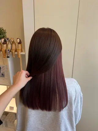 ロング カラー 竹添 有梨沙のヘアスタイル