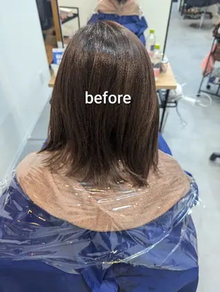 セミロング カラー スパニスト 中川のヘアスタイル