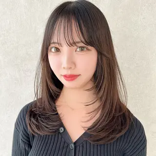 セミロング カラー パーマ ヘアアレンジ FERiCIA. 表参道所属・レイヤーカット 🪄吉野翔悟のヘアスタイル