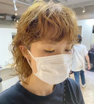 ミディアム パーマ 下北沢 soiのヘアスタイル