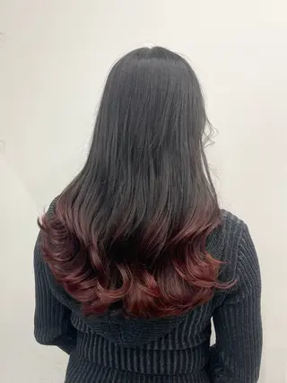 ロング カラー パーマ amble luxe ❤️渋谷❤️のヘアスタイル