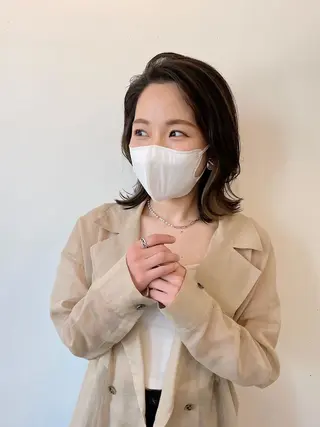 ミディアム カラー h a k u 大倉 卓人のヘアスタイル