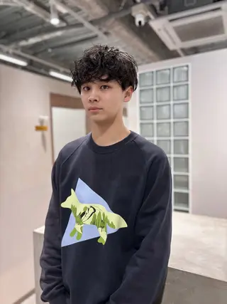 ショート garage.所属・吉田 慎冴/メンズパーマのヘアスタイル