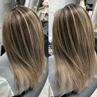 セミロング カラー ヘアアレンジ 久米 治仁のヘアスタイル