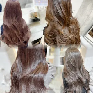 セミロング カラー 新宿/韓国風レイヤー 髪質改善/渋谷直樹のヘアスタイル