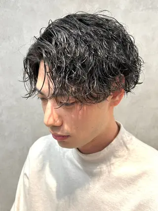 ミディアム パーマ メンズ 🔥メンズ特化🔥 塩拓巳のヘアスタイル