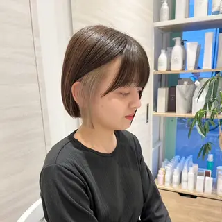 ショート カラー Ｆ.まひろ🎀 暖色カラー／ベージュのヘアスタイル
