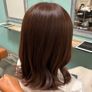 セミロング 艶カラー/ レイヤー/あいりのヘアスタイル